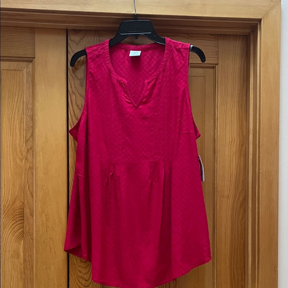Croft & Barrow Sleeveless Red Women's Top